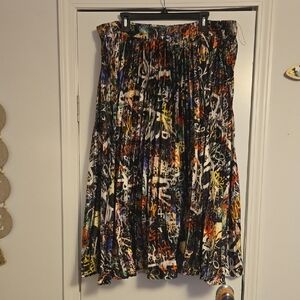 Truth Multicolor Abstract A-Line Skirt